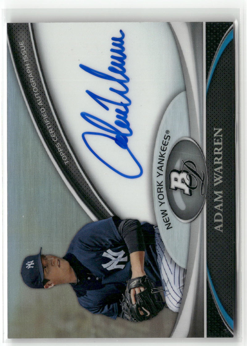 2011 Bowman Platinum #BPA-AWA Adam Warren Prospect Autograph Refractors-1