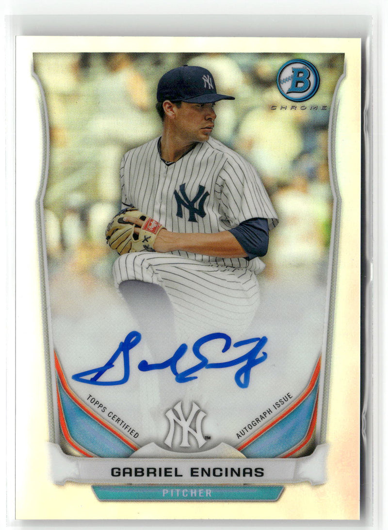 2014 Bowman #BCAP-GE Gabriel Encinas Chrome Prospect Autographs Refractors #/500-1