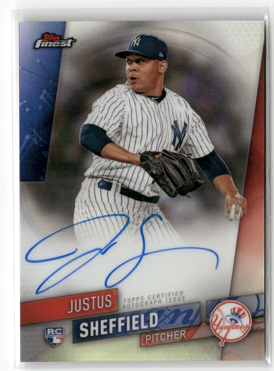 2019 Finest #FA-JSH Justus Sheffield Finest Autographs