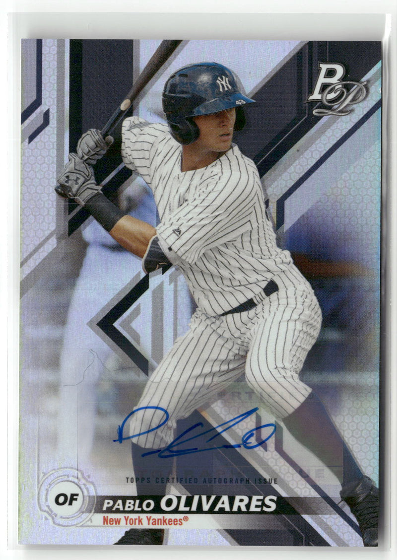 2019 Bowman Platinum #TOP-38 Pablo Olivares Top Prospects Autographs-1