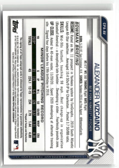 2021 Bowman Chrome #CPA-AV Alexander Vizcaino Prospect Autographs-2