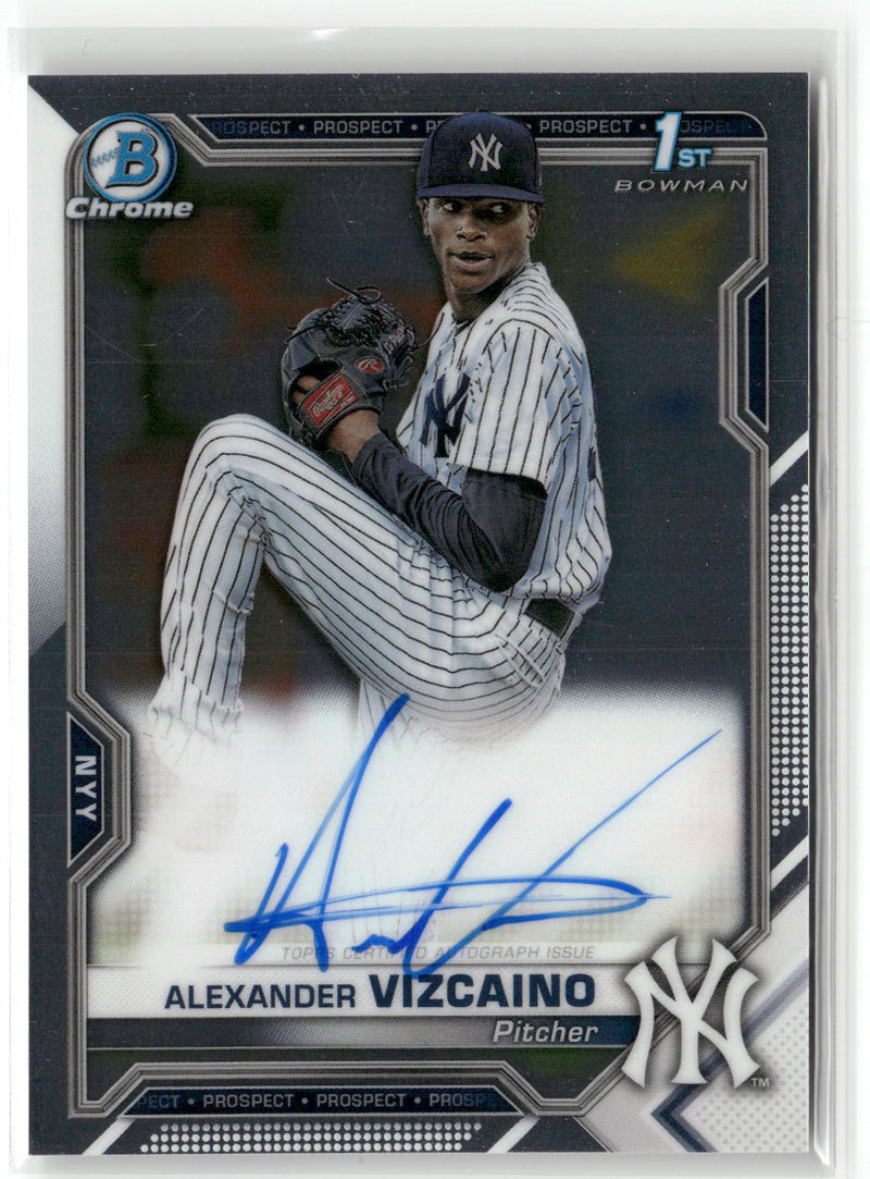 2021 Bowman Chrome #CPA-AV Alexander Vizcaino Prospect Autographs-1