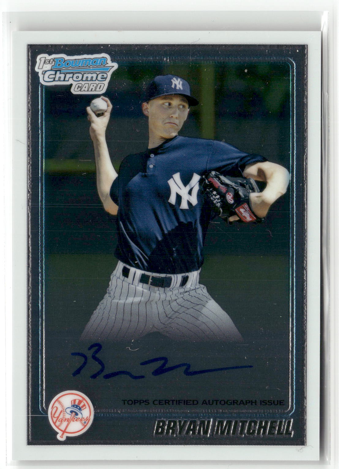 2010 Bowman Chrome #BCP118 Bryan Mitchell Prospects Autographs-1