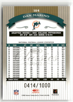 2002 Donruss Classics #104 Dan Marino #/1000-4