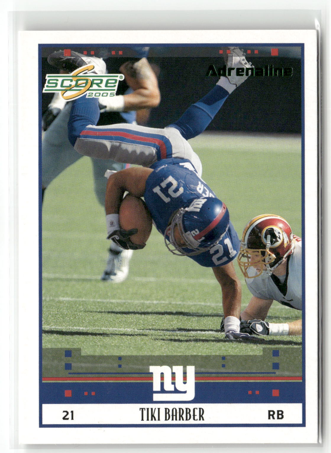 2005 Score #189 Tiki Barber Adrenaline #/399-5