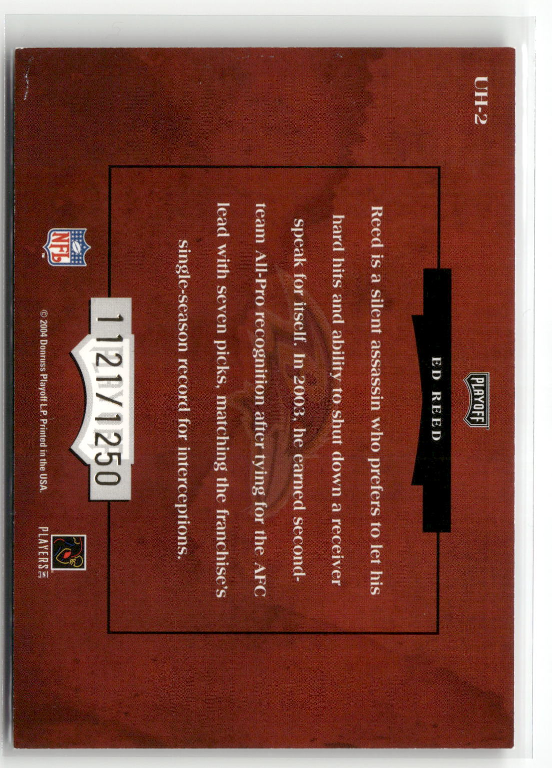 2004 Playoff Hogg Heaven #UH-17 Tyrone Wheatley Unsung Hoggs #/1250-2