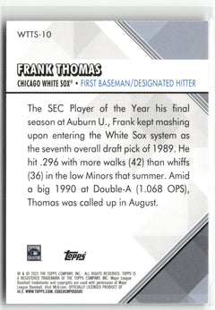2022 Topps Welcome to the Show 5x7 #WTTS-10 Frank Thomas #/49-2