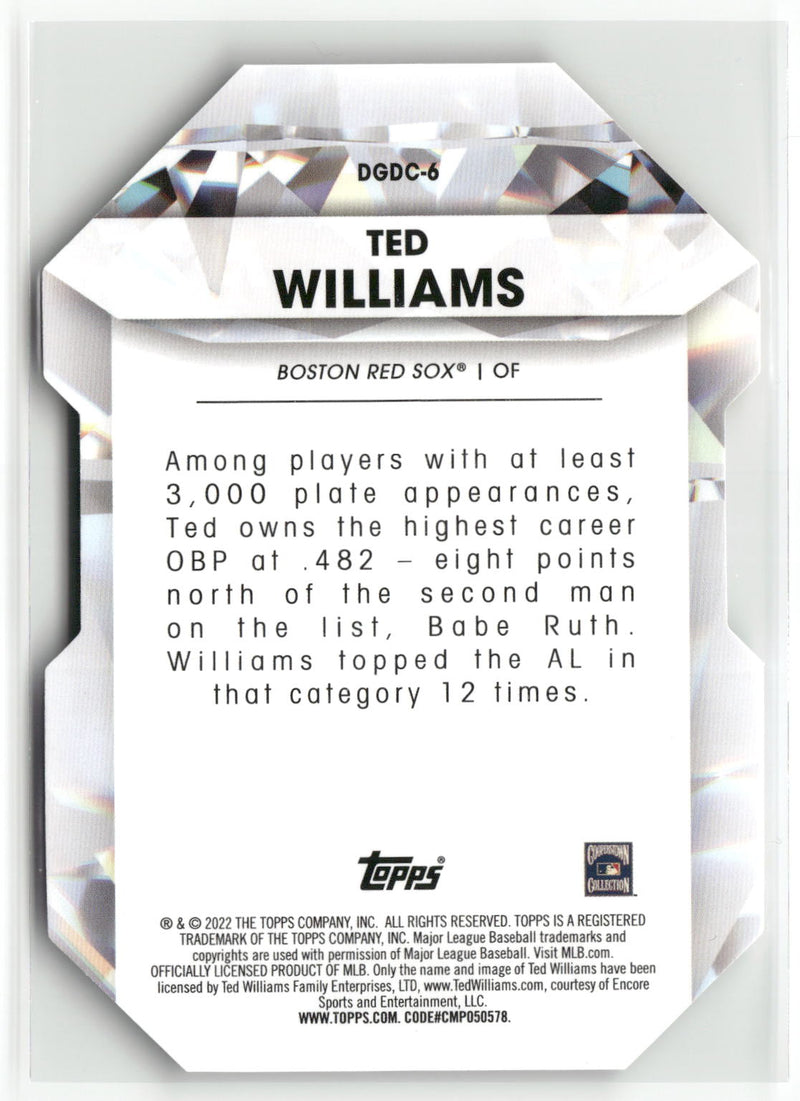 2022 Topps Chrome Update #DGC-6 Ted Williams Diamond Greats Die Cuts-2