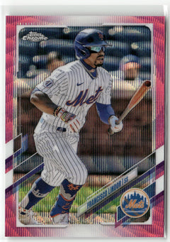 2021 Topps Chrome Update #USC1 Francisco Lindor Pink Wave Refractor-1