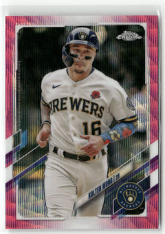2021 Topps Chrome Update #USC55 Kolten Wong Pink Wave Refractor-1