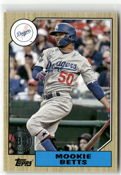 2022 Topps #T87-4 Mookie Betts 1987 Topps Baseball 35th Anniversary (Series One)-1
