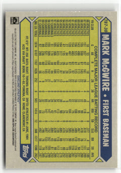 2022 Topps S1 #T87-30 Mark McGwire 1987 Topps Baseball 35th Anniversary-2