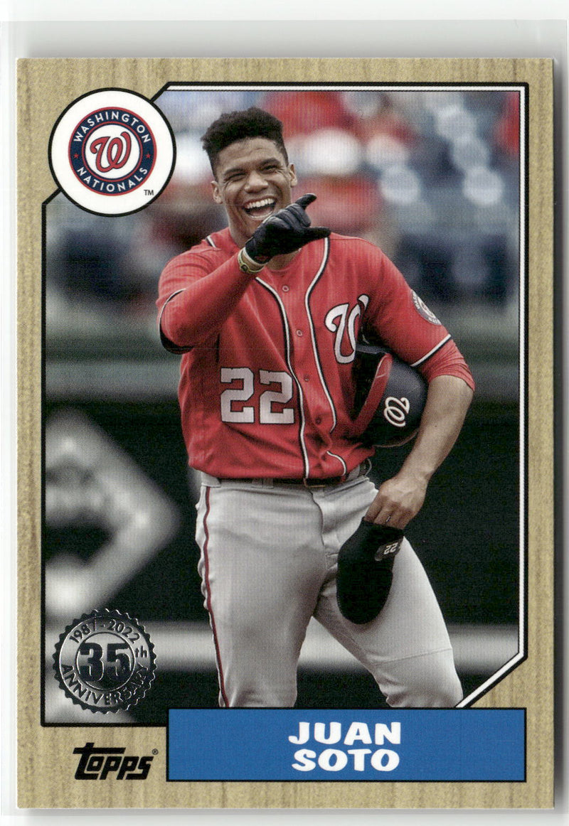 2022 Topps #T87-79 Juan Soto 1987 Topps Baseball 35th Anniversary (Series One)-1