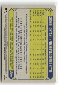 2022 Topps #T87-1 Shohei Ohtani 1987 Topps Baseball 35th Anniversary S1-2