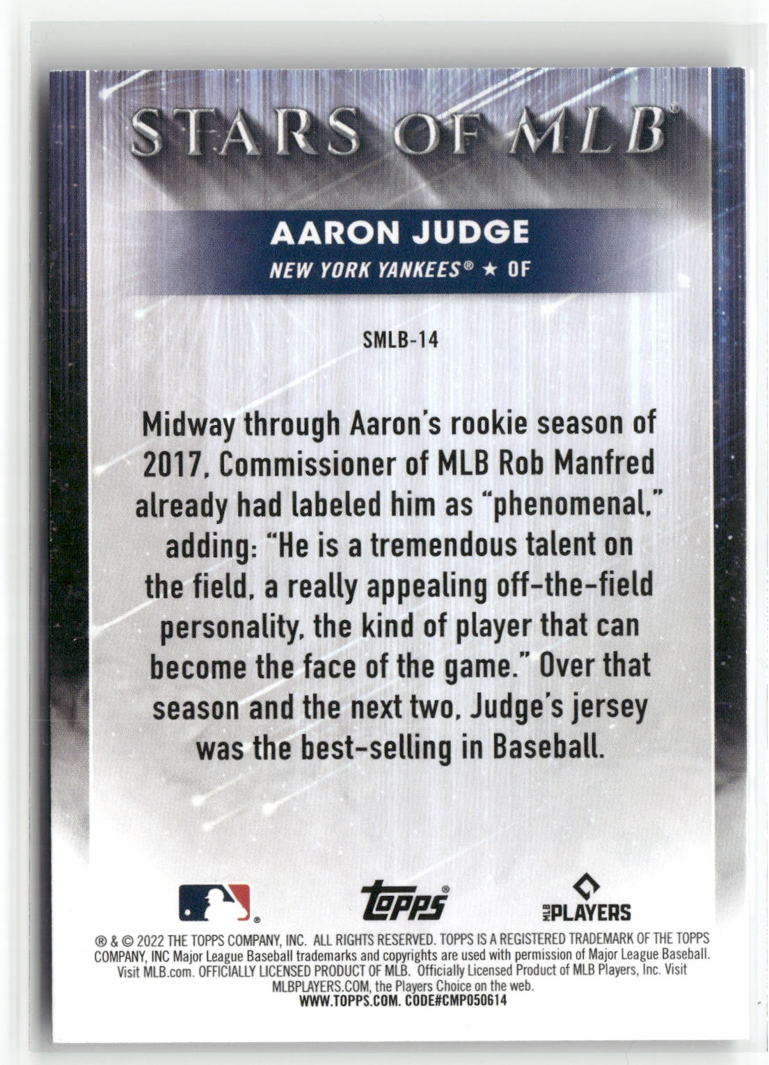 2022 Topps #SMLB-14 Aaron Judge Stars of MLB-2