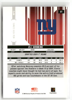 2005 Leaf Rookies & Stars #61 Eli Manning-2