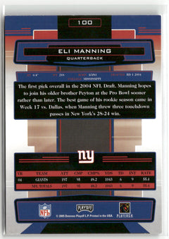 2005 Playoff Absolute Memorabilia #100 Eli Manning Retail-2