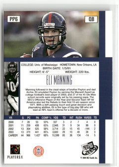 2004 National Trading Card Day #PP6 Eli Manning-2