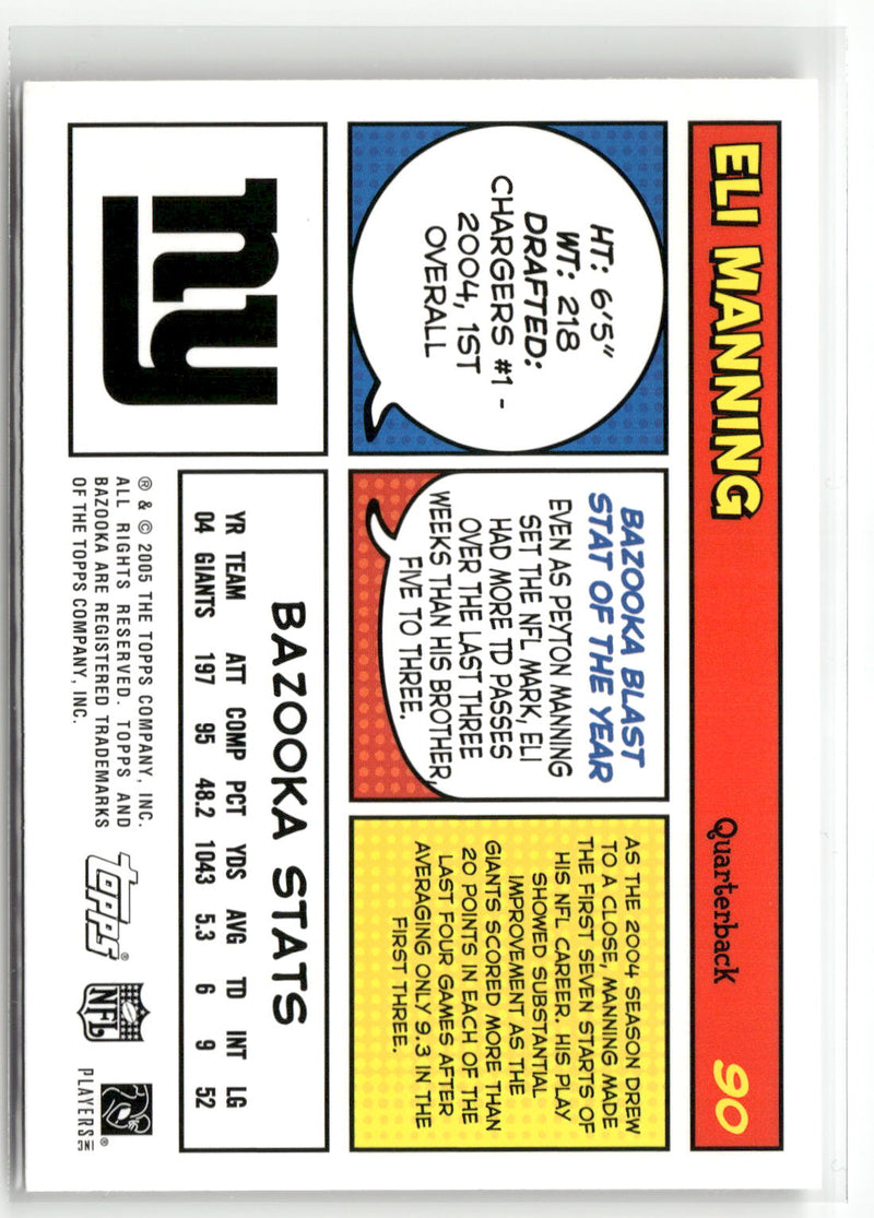 2005 Bazooka #90 Eli Manning-2