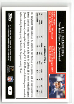 2005 Topps #9 Eli Manning-2