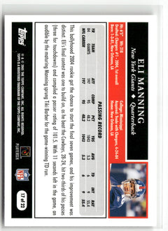 2005 Topps Turn Back the Clock #17 Eli Manning-2