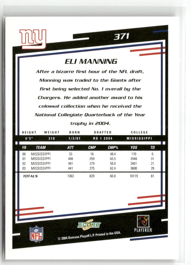 2004 Score #371 Eli Manning-2