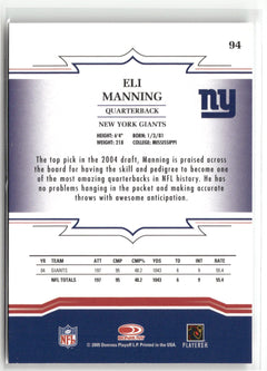 2005 Donruss Throwback Threads #94 Eli Manning-2