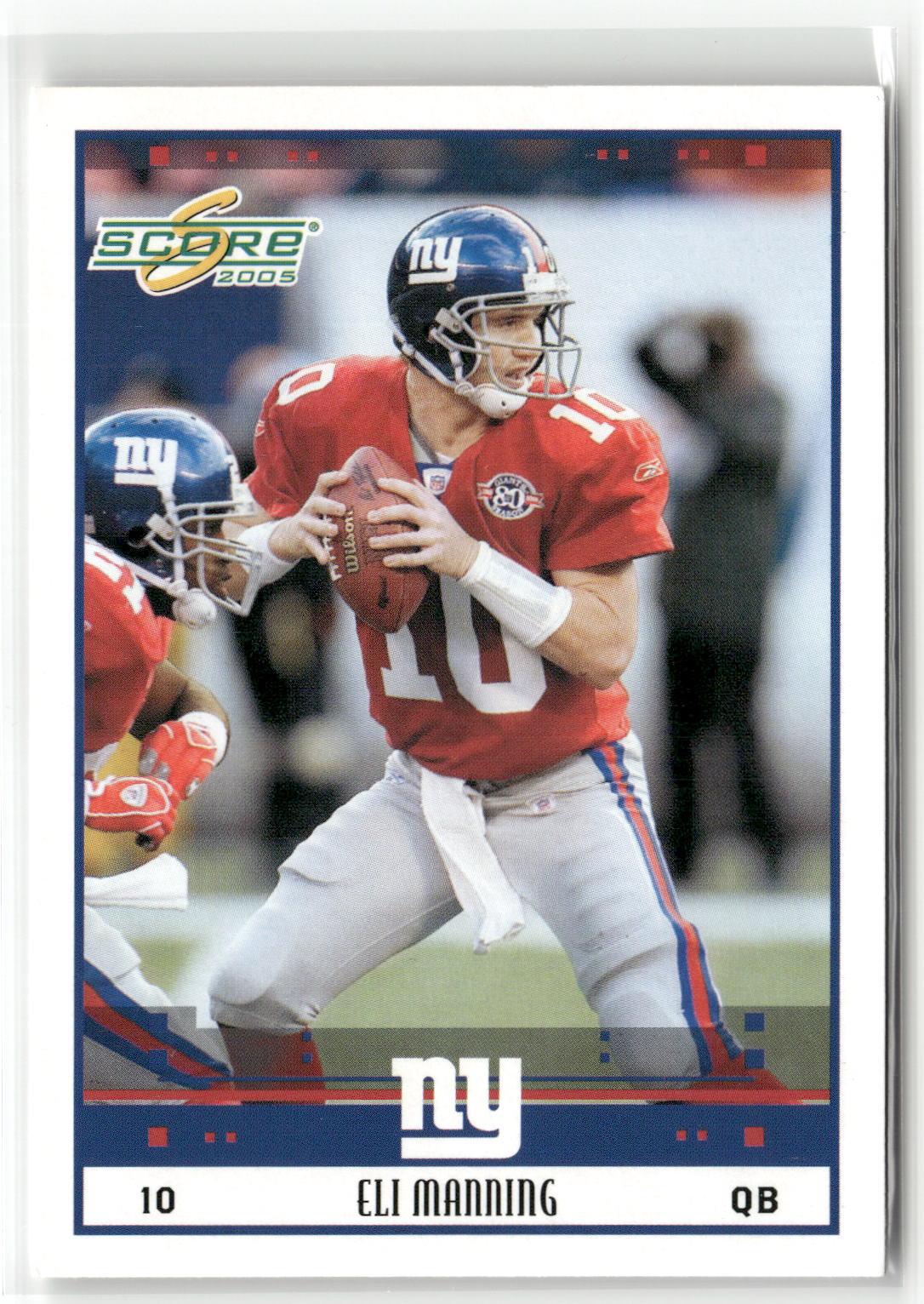 2005 Score #184 Eli Manning Scorecard #/599