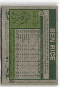 2026 Topps Heritage #189 Ben Rice Red-2