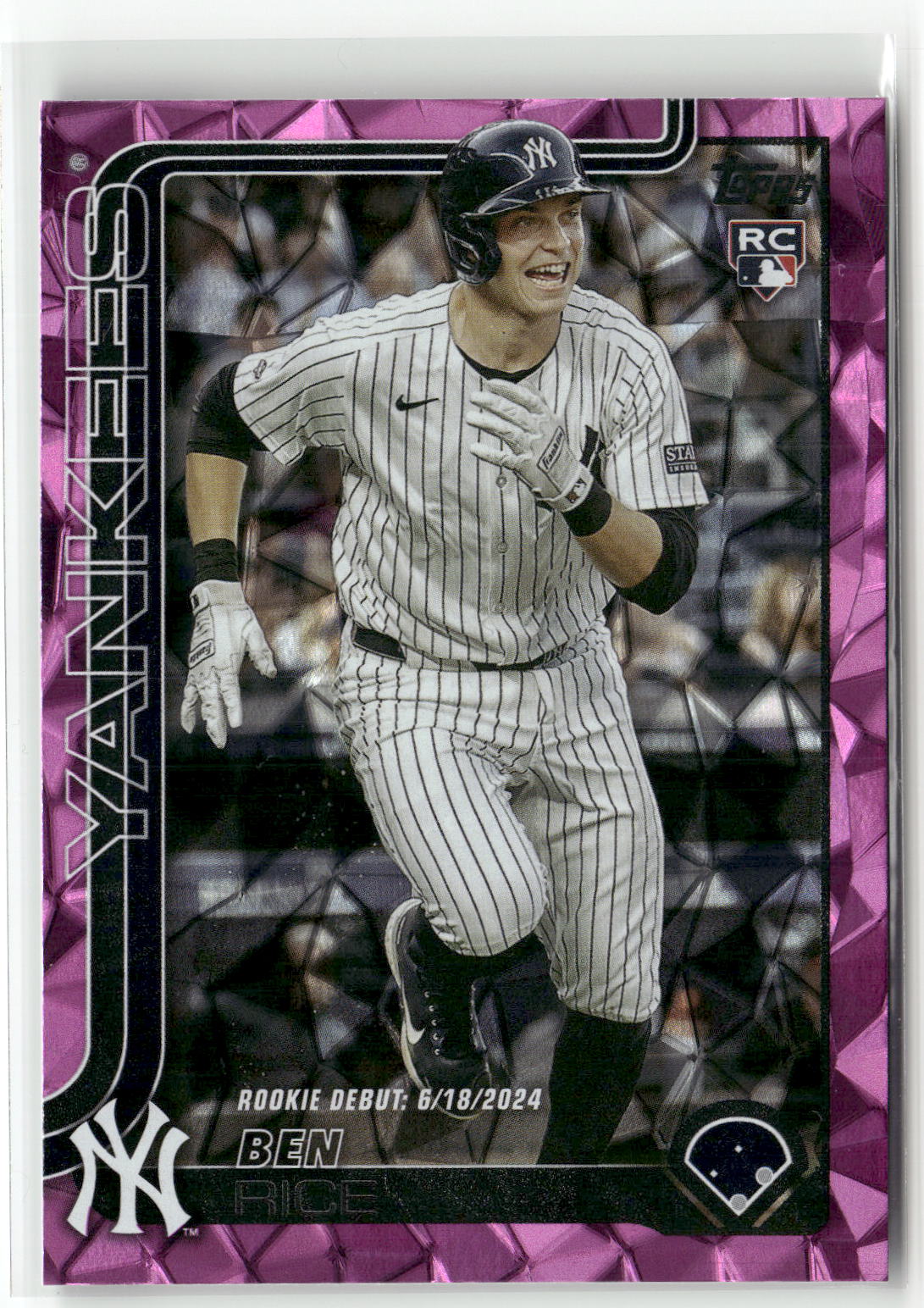2025 Topps Update #US25 Ben Rice Pink Diamante Foil-3