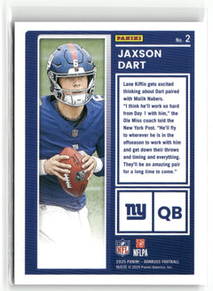 2025 Donruss #2 Jaxson Dart The Rookies-2