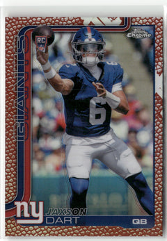 2025 Topps Chrome #306 Jaxson Dart Football Leather Refractor-5