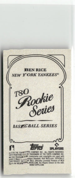2025 Topps T205 #NNO Ben Rice T80 Rookie Series-2