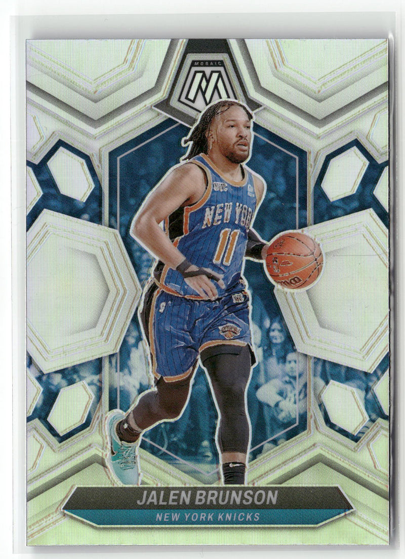 2023-24 Panini Mosaic #67 Jalen Brunson Silver-1
