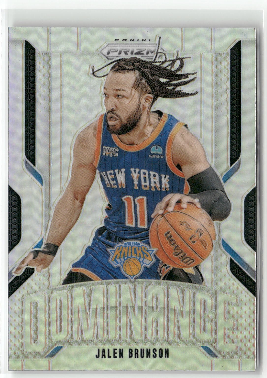 2024-25 Panini Prizm #17 Jalen Brunson Dominance Prizms Silver