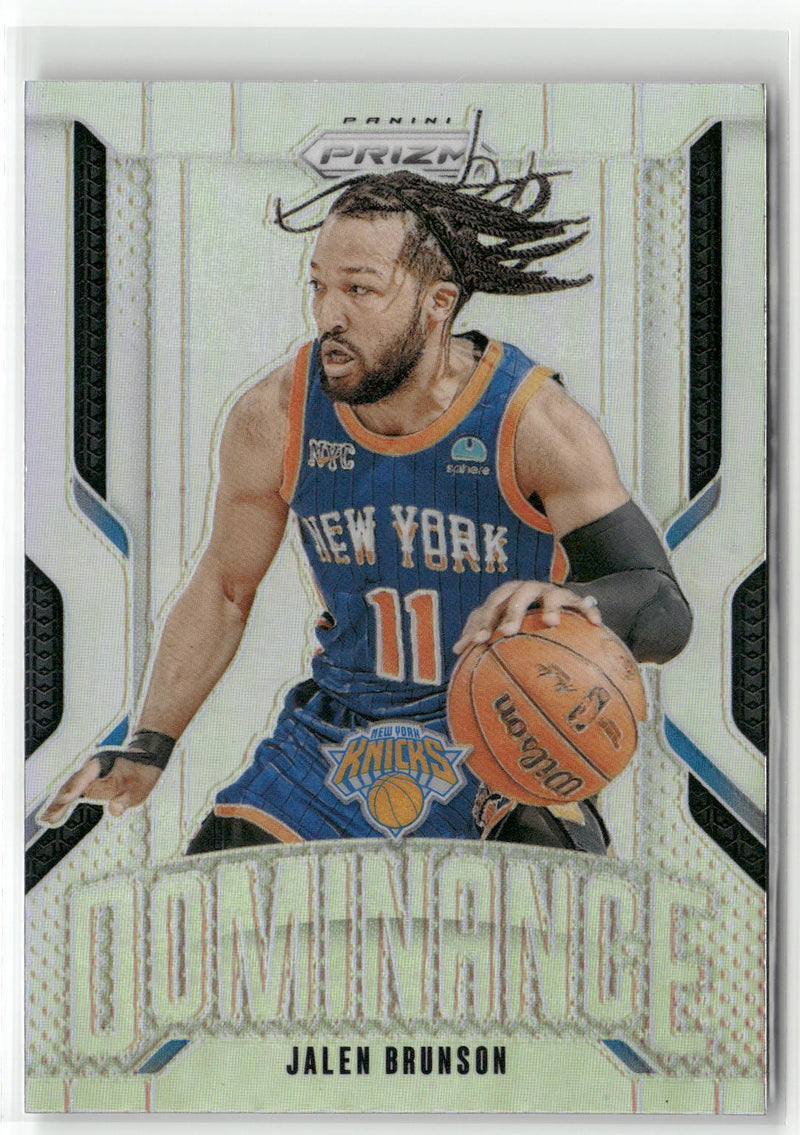 2024-25 Panini Prizm #17 Jalen Brunson Dominance Prizms Silver-1