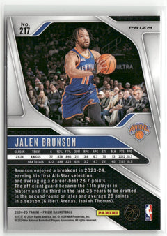 2024-25 Panini Prizm #217 Jalen Brunson Prizms Ice-2