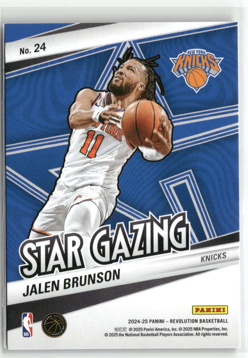 2024-25 Panini Revolution #24 Jalen Brunson Star Gazing-2