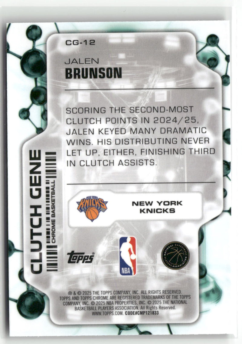 2025-26 Topps Chrome #CG-12 Jalen Brunson Clutch Gene-2