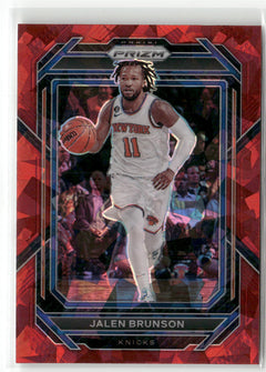 2022-23 Panini Prizm #11 Jalen Brunson Prizms Red Ice-1