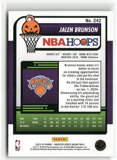 2023-24 Hoops Haunted Hoops #242 Jalen Brunson Slime-2