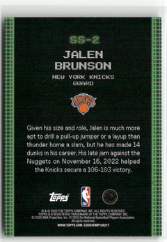 2025-26 Topps #SS-2 Jalen Brunson Scan and Slam-2