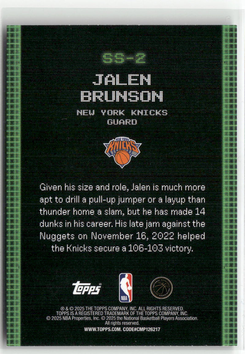 2025-26 Topps #SS-2 Jalen Brunson Scan and Slam-2