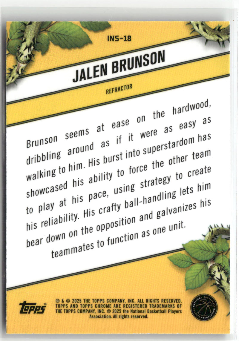 2024-25 Topps Chrome #INS-18 Jalen Brunson Instinct-2