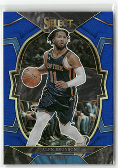 2021-22 Panini Select #224 Jalen Brunson Blue Cracked Ice Prizms-1