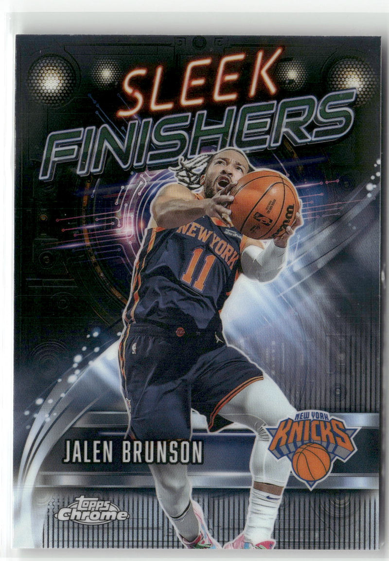2025-26 Topps Chrome #SF-11 Jalen Brunson Sleek Finishers-1