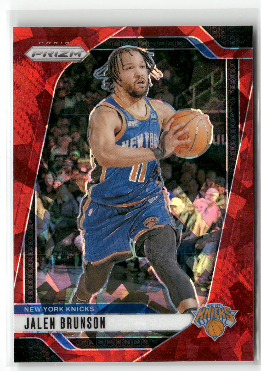 2024-25 Panini Prizm #217 Jalen Brunson Prizms Red Ice-1