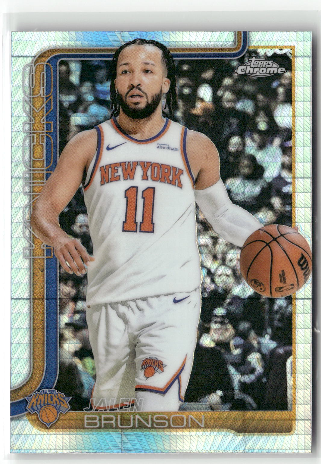 2025-26 Topps Chrome #101 Jalen Brunson Prism Refractor