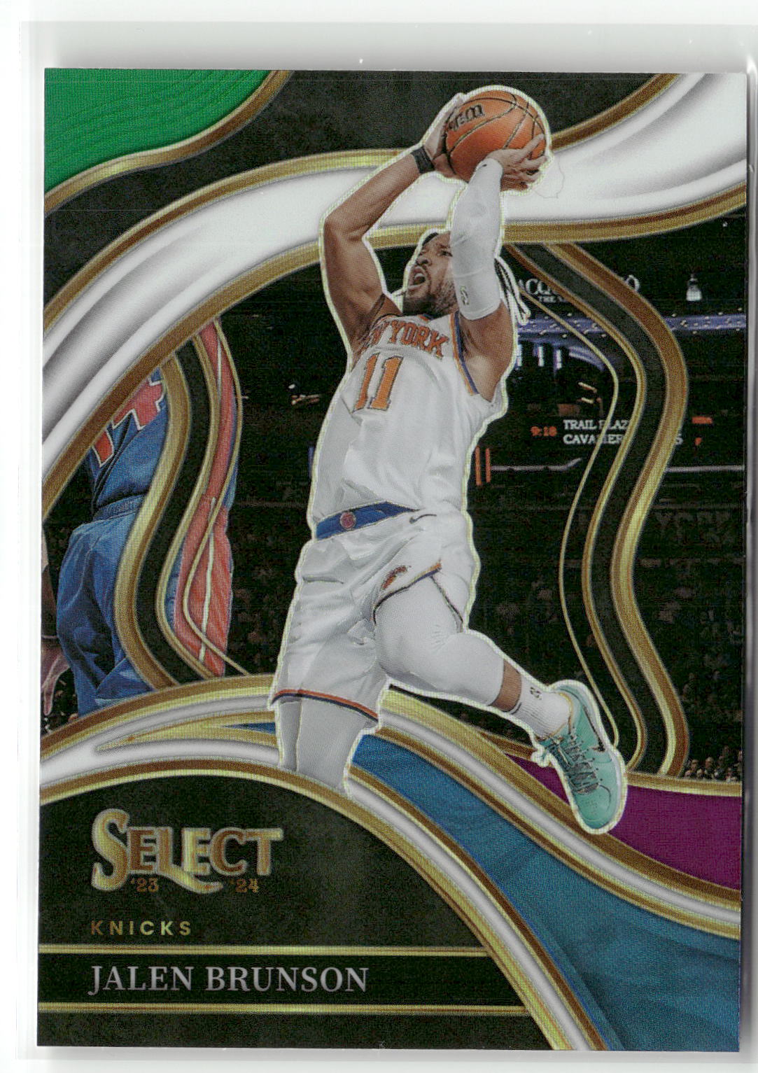 2023-24 Panini Select #207 Jalen Brunson Green White Purple Prizms-1