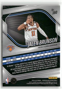 2024-25 Panini Prizm Black #160 Jalen Brunson-2